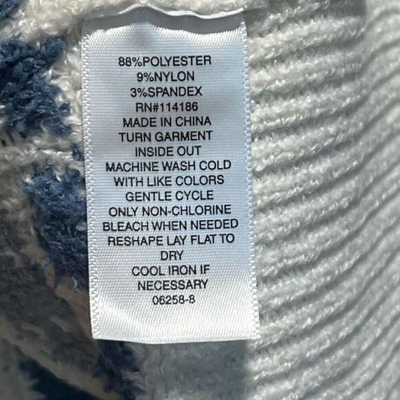 a.n.a Whisper Pattern Sweater Ivory Blue Knit Pullover Mock Neck 2X NWT - Picture 11 of 11